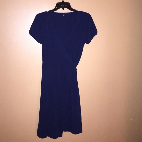 Navy wrap dress