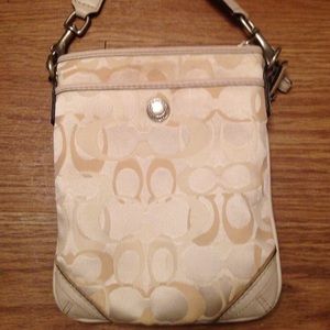 Pearl White Coach Crossbody Purse