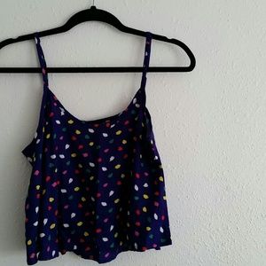Purple Flowy Crop Top