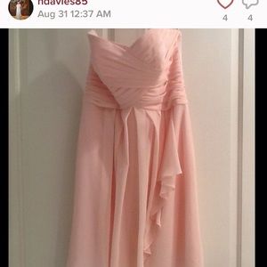 David's bridal strapless dress size 4