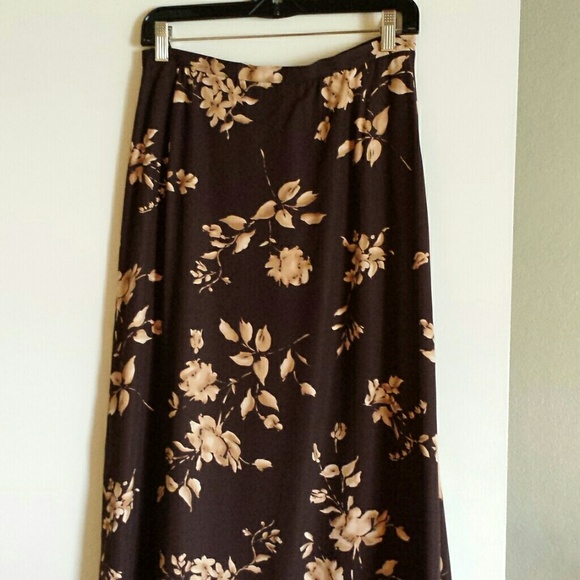 Liz Claiborne dark brown long skirt