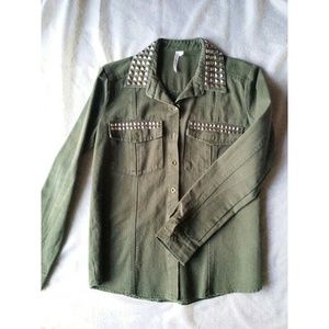 Studded Military Botton Up