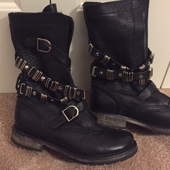 STEVE MADDEN BEKKET MOTORCYCLE BOOTS-SIZE 7.5