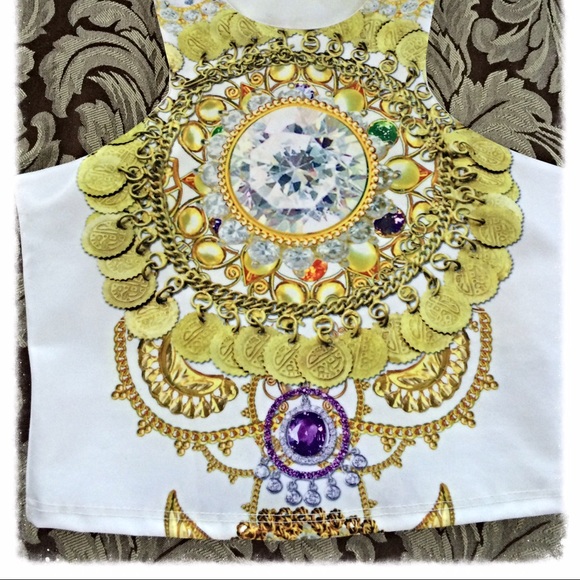 Golden Crop Top 💕SaLe!!!!💕🌺SOLD🌸 - Picture 3 of 3