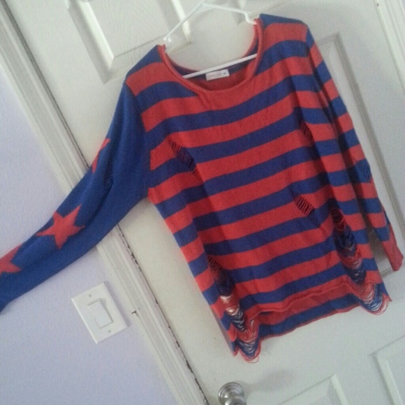 Distressed sweater