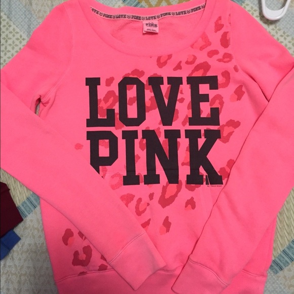 Neon pink leopard sweatshirt