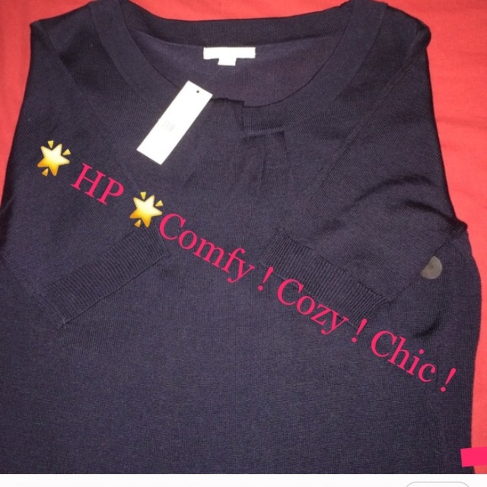 New York & Co. (Size S) Navy short sleeve sweater