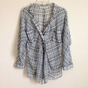 Rachel Roy Plaid Blouse