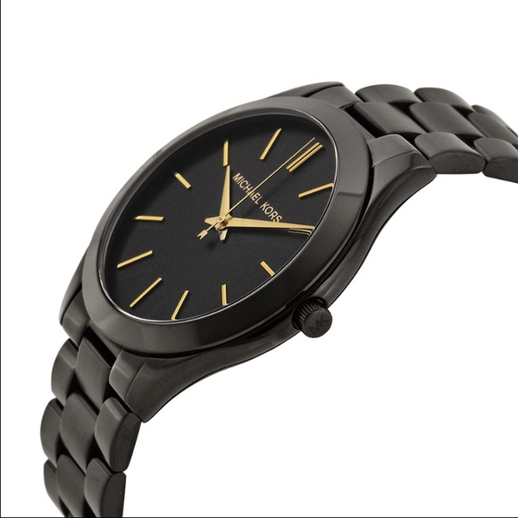 Michael Kors black and gold watch