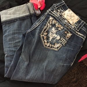 Size 25 mid rise miss me jeans