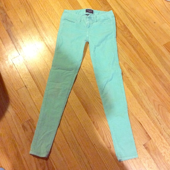 American Eagle Mint corduroy jeggings