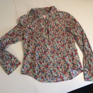 Cute floral country western cotton button up