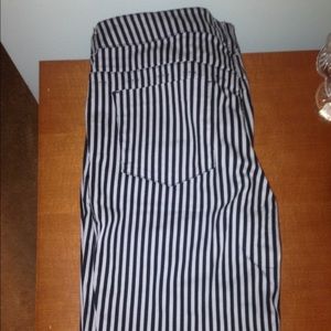Striped skinny jeans