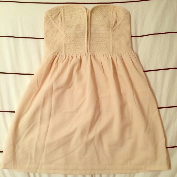 UO Strapless Aztec Embroidered Dress