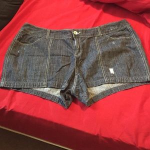 TORRID dark denim shorts