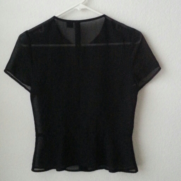Sheer Black Button-Up - Picture 2 of 2