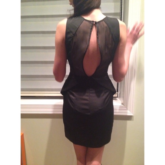 Keepsake Dress size S small Silky black sheer - Picture 4 of 4