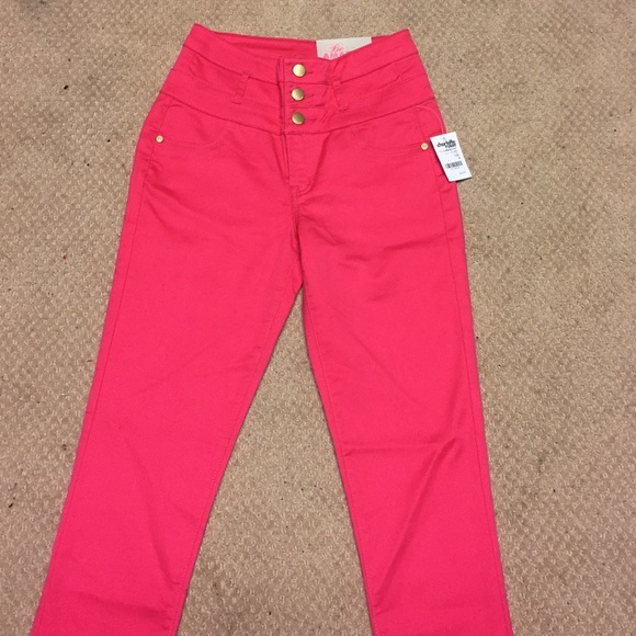 Refuge Hi-Waist Super Skinny Jeans Pink - Picture 4 of 4