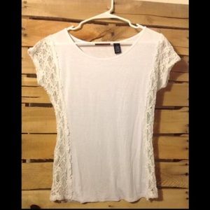 Buckle BKE White Lace T-Shirt ! (XS)
