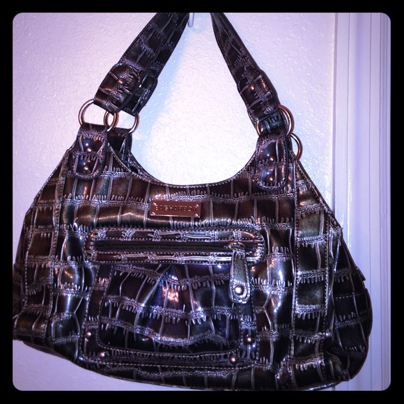 Sagharbor Handbag Shoulder Bag Purse Grey 3Pocket