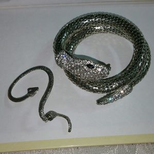 Bracelet, snake bracelet, snake earring