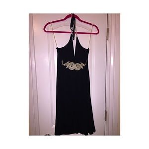 Black halter✖️diamond encrusted dress💎