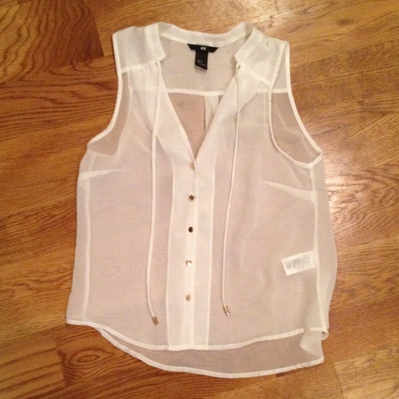 White sheer H&M top