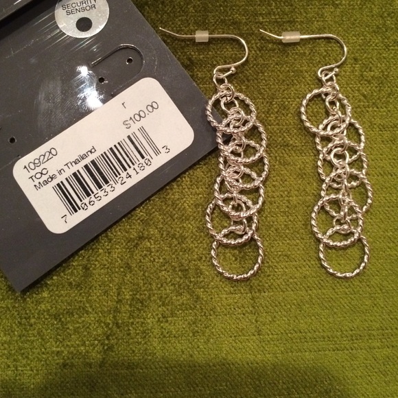 Studio Silver Sterling Silver Circle Drop Earrings - Picture 3 of 4
