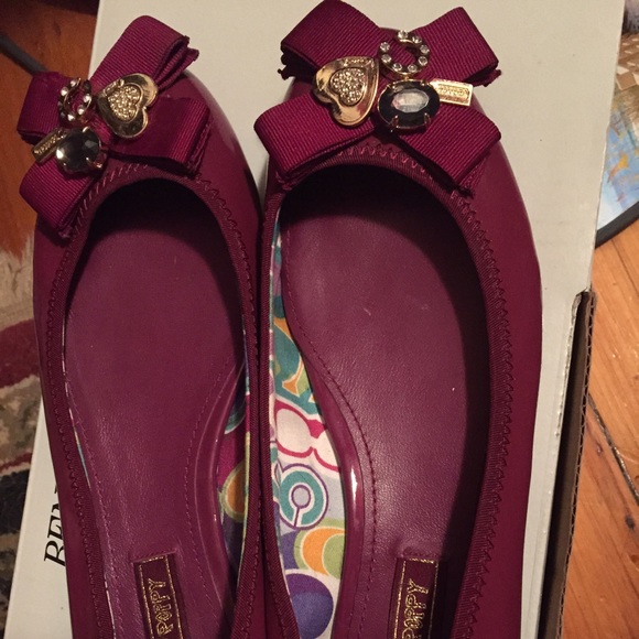 Coach Poppy Jeweled Ballet Flats