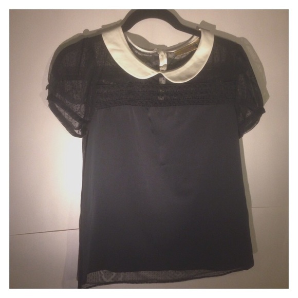 Vera Wang Peter Pan collar blouse