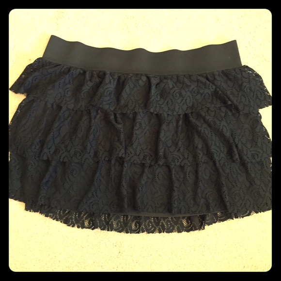 Black Ruffle Skirt
