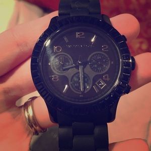 All black Michael Kors women's watch