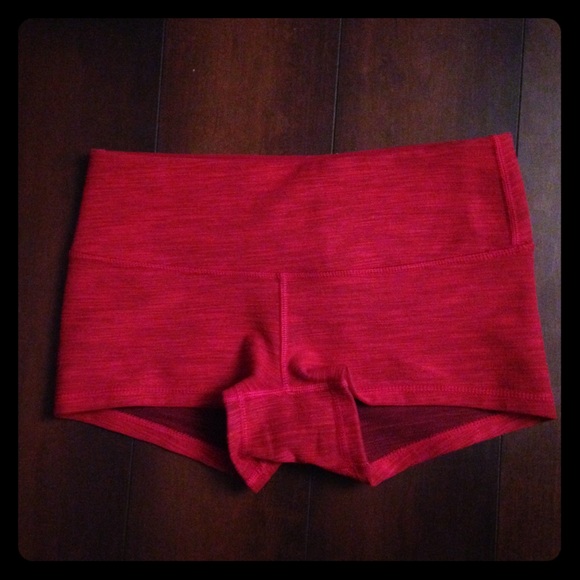Red Textured Lululemon Boogie Short