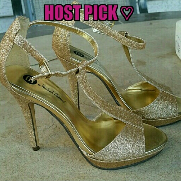 Michael Antonio Shoes - {HP} NWT Gold Glitter Shoes