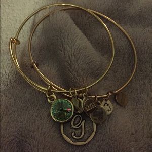 Alex and Ani gold letter "G" bracelet
