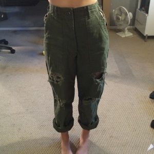 Urban outfitters navy green boyfriend pants