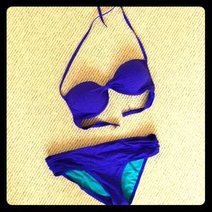 Royal blue/purple VS bikini.  34C & small bottoms