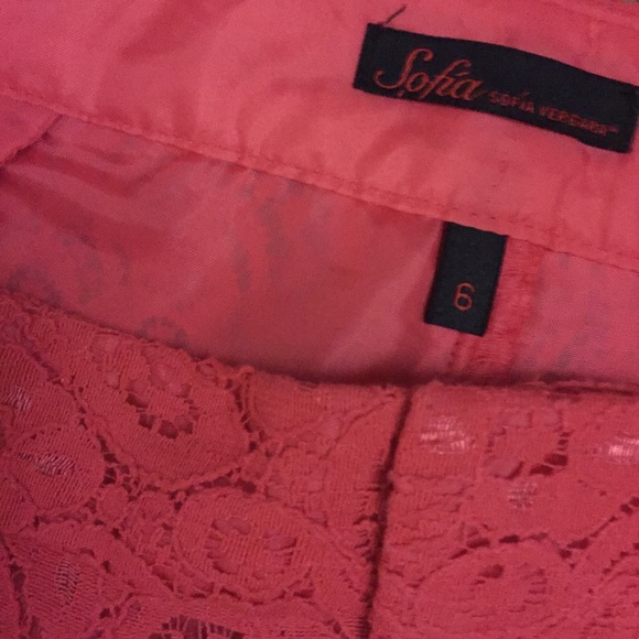 "Sofia Vergara" PINK Lace Shorts - Picture 4 of 4