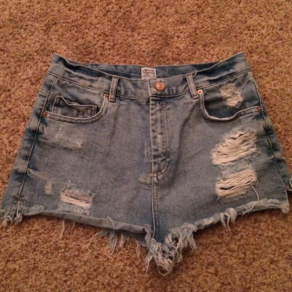 Denim High Waisted Shorts