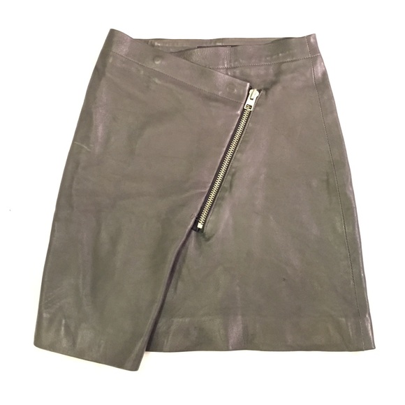 All Saints Dresses & Skirts - AllSaints 100% Lamb Asymmetrical Skirt