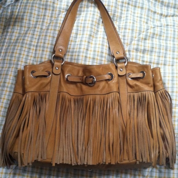 Cavalcanti leather tassel handbag made in Italy - Picture 4 of 4