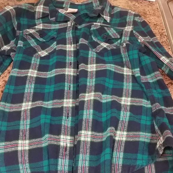 Blue flannel & creme flannel