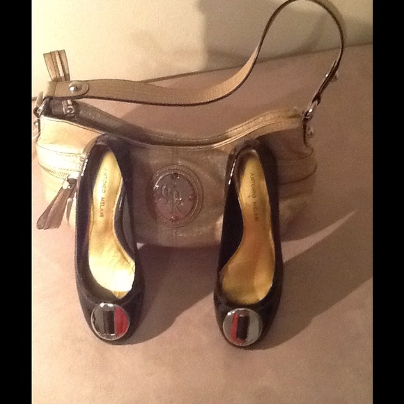 Antonio Melani Brown Patent Leather Shoes