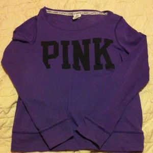 Purple pink crew neck