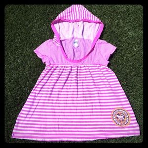 VS Pink hooded babydoll tee