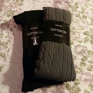 Pair of Gray and Black leggings