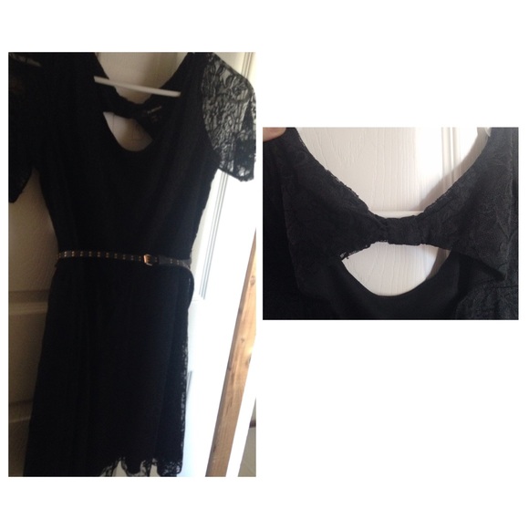 black lace dress