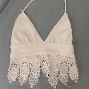 Crochet Trim crop top