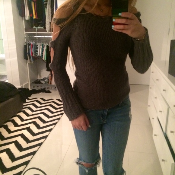 Grey Lola Ladder Sweater - Picture 1 of 4