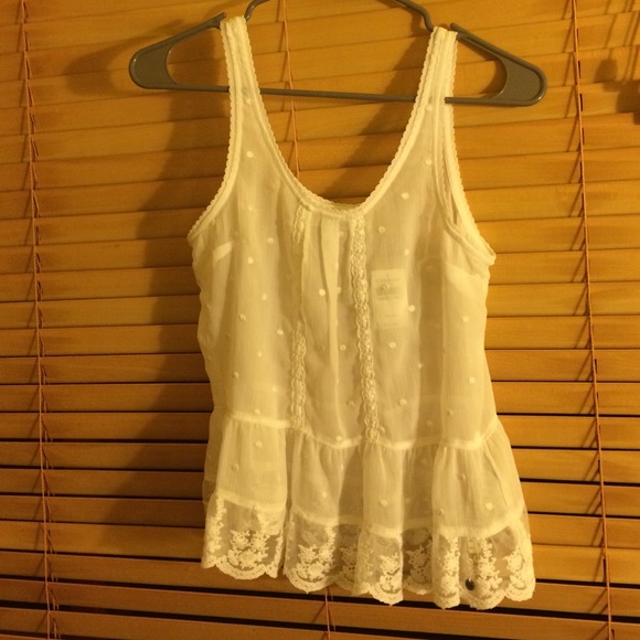 Sheer XS Abercrombie and Fitch tank NWT